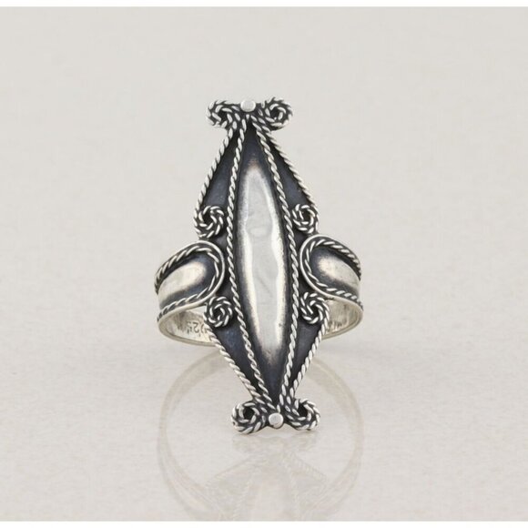 Unbranded Jewelry - Sterling Silver Ring Swirl Rope Design Size 10